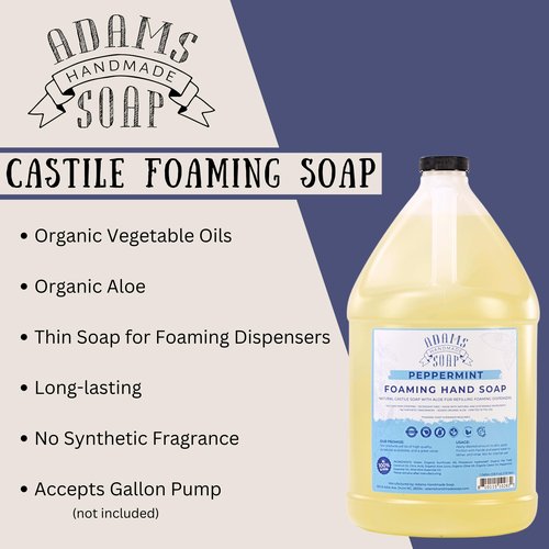Adams Handmade Soap Liquid Foaming Soap 1 Gal - Peppermint