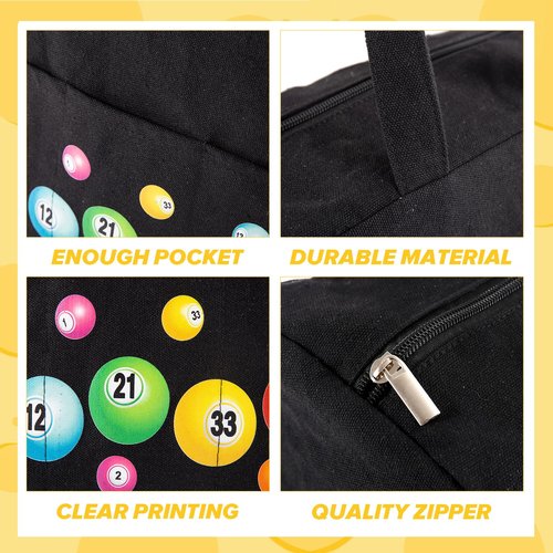 EHRGK Bingo Bag for Daubers with Gambler Gifts Shake Those Balls Cosmetic Makeup Bag Tote Pouch,Set of 2 Bingo Game Accessories Stuff Supplies for Bingo Lovers Players Adults Women