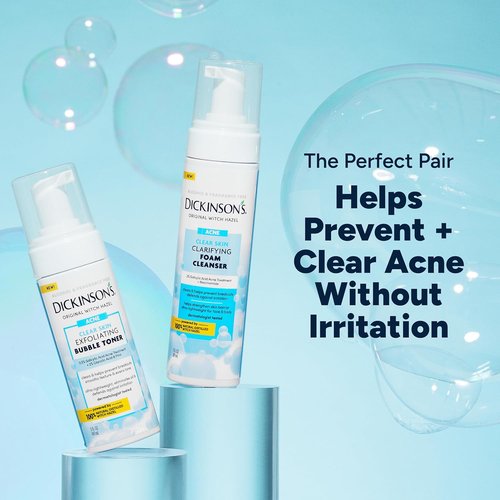 Dickinson’s Witch Hazel Acne Foam Cleanser - 2% Salicylic Acid & Niacinamide | Alcohol-Free, 7 Fl Oz