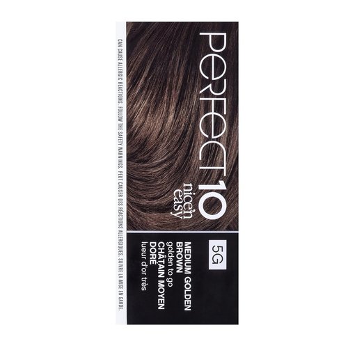 Clairol Nice‘n Easy Perfect 10 Permanent Hair Dye - 5G Medium Golden Brown Color | Single Pack