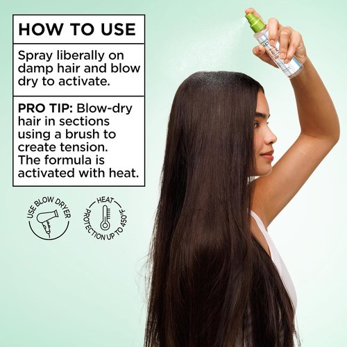 Garnier Fructis Diamond Sleek Hair Shine Spray - Frizz Control & Heat Protectant, 4.6 Fl Oz