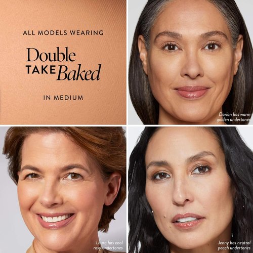 Laura Geller New York Baked Double Take Powder Foundation - Medium - Buildable Coverage & Matte Finish