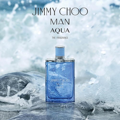 JIMMY CHOO - Man Aqua Eau de Toilette - Refreshing Men's Fragrance with Grapefruit & Clary Sage - 3.3 oz