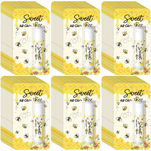 Sacubee 30 Pack Sweet as Can Bee Bulk Baby Shower Games Prizes Party Gifts Lip Balms Favors for Winners Adults Guests Gender Reveal Favors Decorations Baby Shower Souvenirs Gift Bags Stuffers