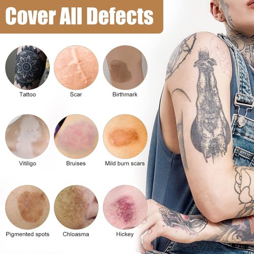 Regine Switzerland Tattoo Cover Up - Waterproof & Sweatproof Makeup for Scars, Vitiligo | 2 Colors Available