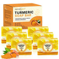 DERMAXGEN Organic Turmeric Soap Bar for Face & Body – Pure Turmeric Soap Bar for Acne, Scars, Uneven Tone, Blemish Control, Sun Damage & Age Spots – Handcrafted Skincare – (Pack of 6)