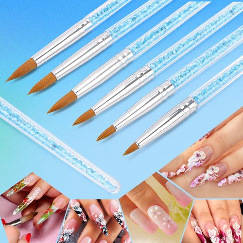 35 Pcs Nail Art Brushes Include Nail Polish Liner Brush with Dotting Tools, Design Pen Silicone Nail Tools for Nail Drawing