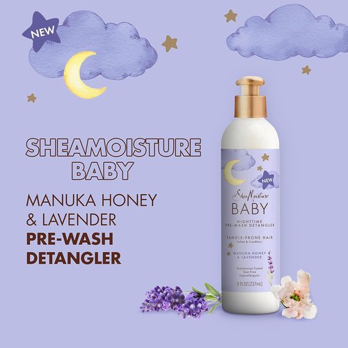 SheaMoisture Baby Pre-Wash Hair Detangler - Manuka Honey & Lavender for Delicate Hair | 8 oz