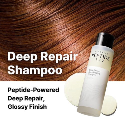 COSRX PEPTIDE 132 Hair Bonding Shampoo - Daily Scalp Treatment for Dandruff & Repair - 3.38 fl oz