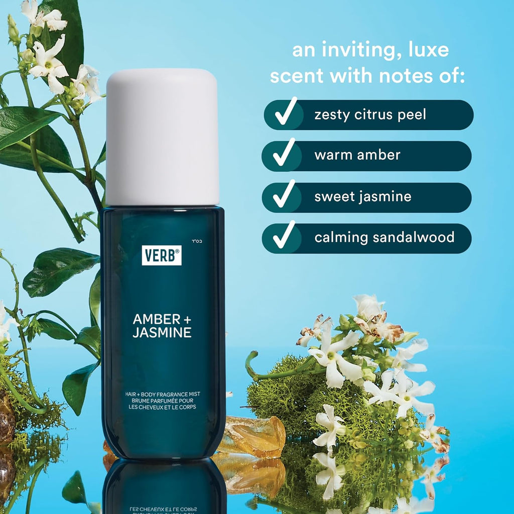 VERB Hair and Body Mist - Amber & Jasmine Fragrance for All-Day Freshness