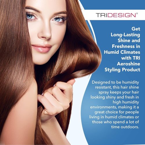 TRIDESIGN Aeroshine Hairspray - Ultra-Lightweight Shine & Sun Protection for All Hair Types | 3 Oz