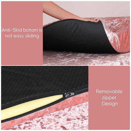 Crushed Velvet Curved Lash Bed Topper Cover – Shiny Massage Topper Cover Ultra-Soft for Lash Extensions & Spa Treatment Comfort