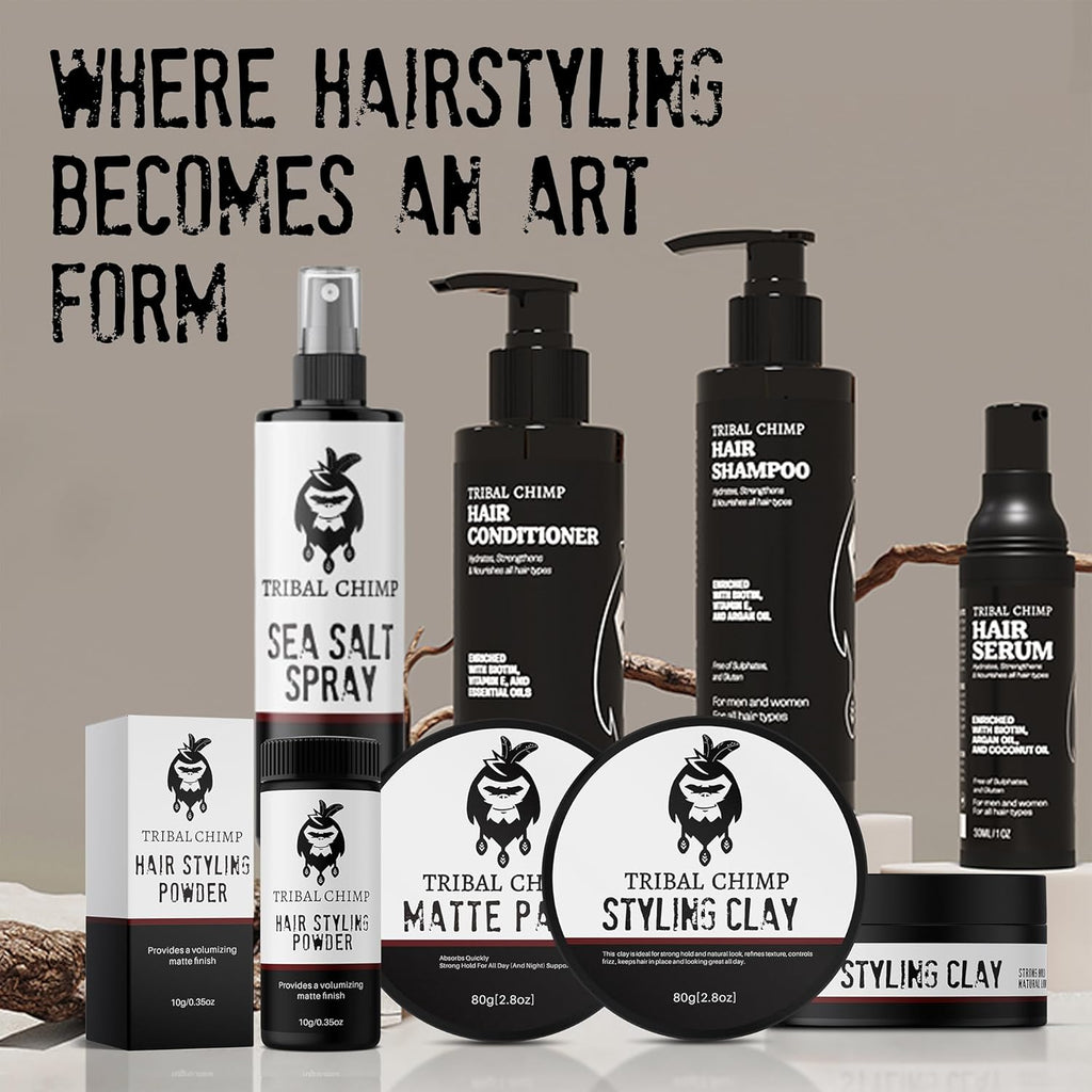 Tribal Chimp Hair Conditioner - Hydrating & Strengthening Formula with Peppermint, Tea Tree Oil & Biotin | 8.8oz