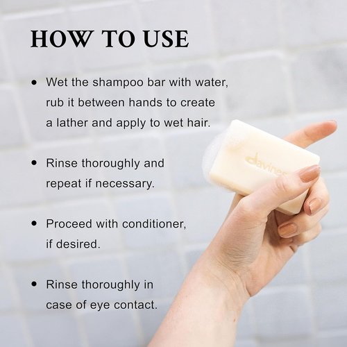 Davines DEDE Shampoo Bar - Compact Solid Texture for Medium & Fine Hair | Gently Cleanses & Adds Shine, 3.53 oz