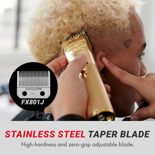 BaBylissPRO FX+ Professional Hair Clippers - Cord/Cordless, All Metal, 3-Hour Lithium Battery Runtime