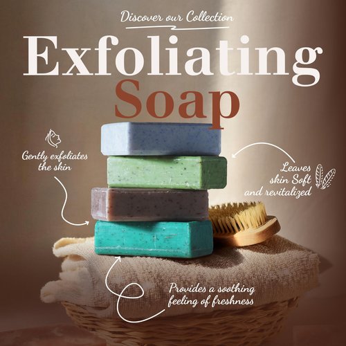 Exfoliating Lavender Soap Bars 3xPack – Enriched With Organic Shea Butter - 97% Natural Ingredients - Traditionally Made - French Milled in Provence - Gentle For Skin – 3x8.8 oz - La Maison Du Savon