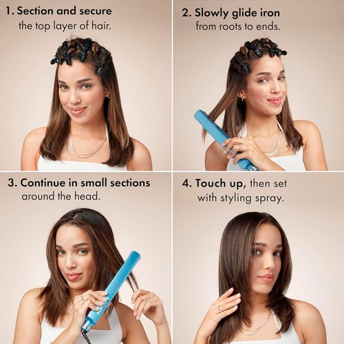 BabylissPRO Nano Titanium Hair Straightener - Professional Ionic Flat Iron for All Hair Types