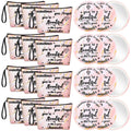 Xuniea 24 Pcs Employee Appreciation Gifts for Women 12 Motivation Canvas Makeup Bags 12 Pocket Mirror Inspirational Thank You Gifts for Women History Social Worker Month Nurse Team(Beautiful)