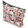 G2TUP Casino Gambling Makeup Bag Casino Stash Accessory Pouch Sevens Zipper Bag for Gambler (Casino New M)