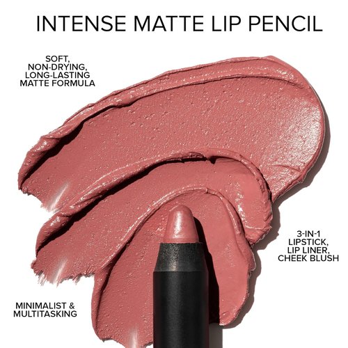 Nudestix Intense Matte Lip + Cheek Pencil - 3-in-1 Long-Wear Lipstick, Liner & Blush | Waterproof & Vegan