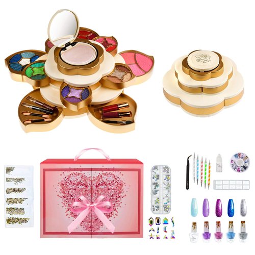 CoralBeau Flower All In One Makeup Kit for Teens and Women & CoralBeau Nail Kit for Girls