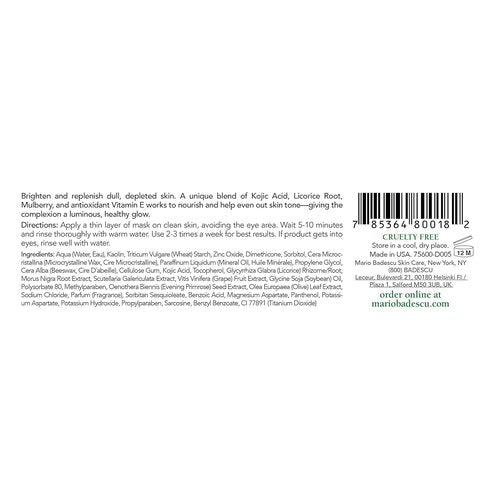 Mario Badescu Kojic Acid Whitening Mask - Brightening Face Mask with Grapeseed Oil & Vitamin E - 2 Oz