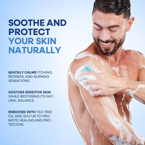 Hermon Antifungal Soap with Tea Tree Oil: Antifungal Bar Soothing Care & Relief of Itchy for Ringworm Jock Itch Athletes Foot - Body & Face Wash (1-Pack (2 Bars Original Tea Tree))