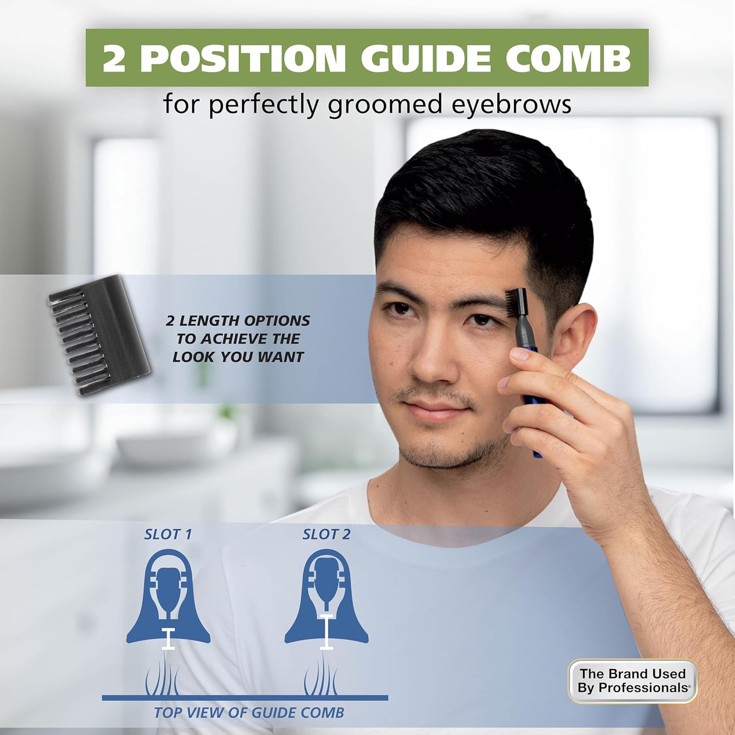 Wahl Micro Groomsman Personal Trimmer - Hygienic Grooming with Rinseable Heads for Eyebrows, Nose & Ears