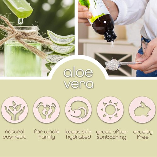 Premium Nature Aloe Vera Gel - Moisturizing Skin & Hair Relief | 1 Gallon (128 fl oz)