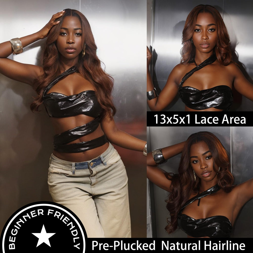 ZAVIDE Honey Blonde Lace Front Wig Body Wave Synthetic Wig Highlight Wigs For Women 180% Density Transparent Lace Frontal Wigs