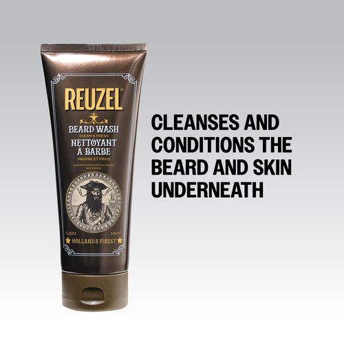 REUZEL Clean & Fresh Beard Wash, Softens Beard, Cleanses and Moisturizes, Gentle, Non-Comedogenic, Vegan Formula, Light Citrus Mint Scent, For All Skin Types, 6.76 oz
