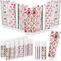 Dansib 24 Pcs 12 Sets Valentine's Day Hand Cream and Lip Balm Bulk Gift Set, 6 Scents Coquette Bow Valentine's Day Travel Size Hand Lotion Lip Care Gift for Women Staff Coworkers