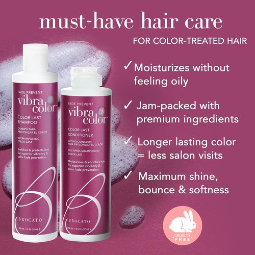 Brocato Vibracolor Conditioner - 32 Oz | Color-Safe Formula to Prevent Fading & Extend Color Life | Sulfate-Free