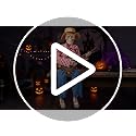 Halloween Animatronic Banjo Skeleton - Cowboy Skeleton Decor with LED Eyes - Variation of THIS listing