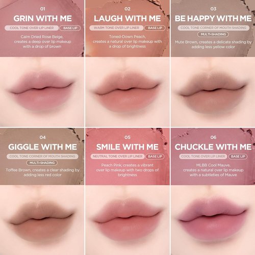 Lilybyred Smiley Lip Blending Stick - Korean 3-in-1 Lip Liner with Smooth Texture & Long-Lasting Matte Finish | 0.028 oz (01 Grin with Me)