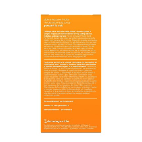 Dermalogica BioLumin-C Night Restore Serum - Vitamin C for Overnight Hydration & Barrier Repair | 0.85 fl oz