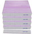 100/180 Grit Nail File (100 Pack), Emery Board Nail Files for Acrylic Nails and Natural Nails, Double Sided Emory Boards Professional Nail Filer Reusable Washable Manicure Square Gray