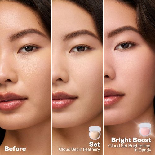 Kosas Cloud Set Face Setting Powder - Smoothing Shine Control, Soft, Sheer Translucent Makeup Finish, Portable & Long-Lasting Loose Pressed Baking Powder - Breezy (Sheer Light)