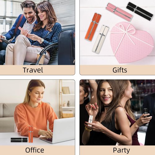 muilsae AF01ORG Leather Perfume atomiser, 5ml Bottom Fill Travel Perfume Bottle, Refillable Perfume Dispenser for Women & Men (AF01ORG, 5ml)
