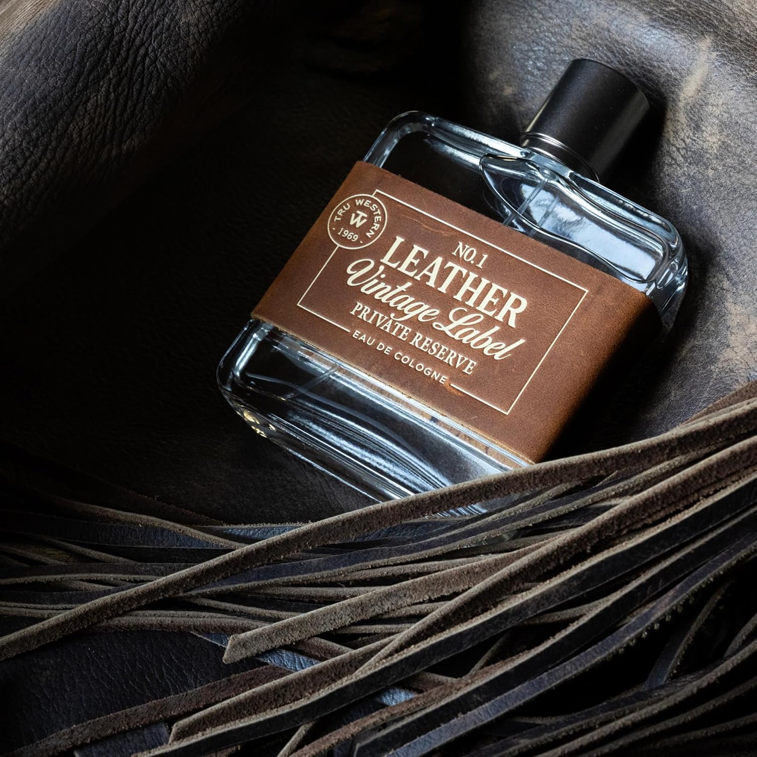 Tru Western Leather No. 1 | Vintage Private Reserve Fragrance - 3.4 fl oz (100 ml) with Cedarwood & Clementine Notes