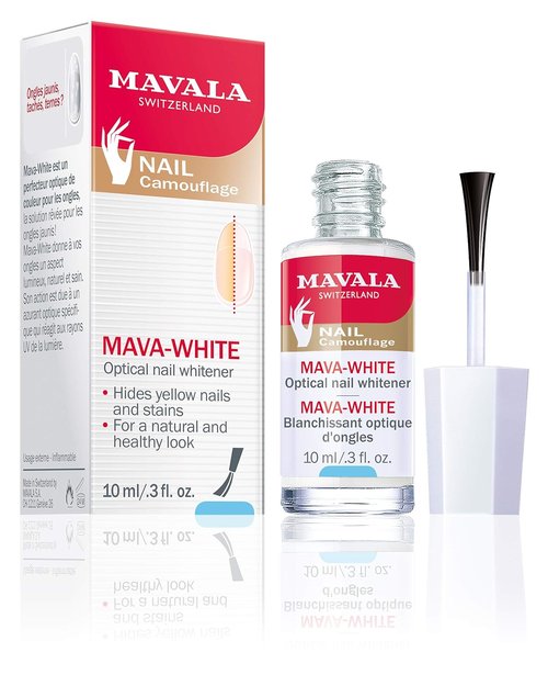 MAVALA Switzerland Mava-White Optical Nail Whitener - Brighten & Conceal Stains | 10ml/0.3oz