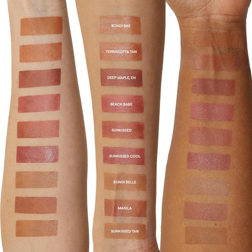 Nudestix Nudies Bronze All Over Matte Bronzing Stick – 3-in-1 Cream Bronzer for Cheeks, Eyes & Lips with Built-In Brush | Natural Contour & Sun-Kissed Glow | Bondi Bae