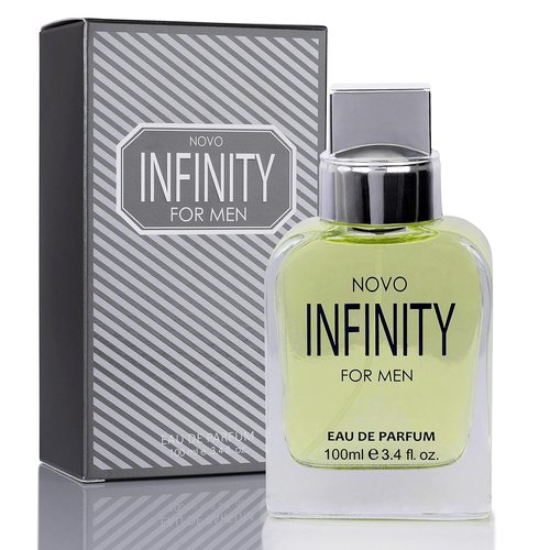 NovoGlow Infinity Eau De Parfum for Men - 3.4 oz | Refreshing Citrus & Floral Fragrance, All-Day Freshness