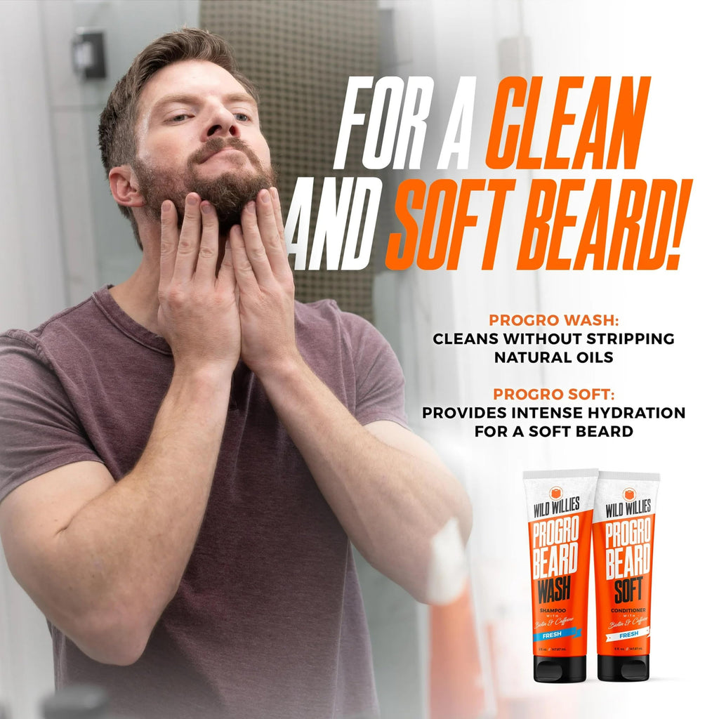 Wild Willies Beard Conditioner for Men - with Biotin & Caffeine for Soft, Healthy Growth - Made in USA - Now Larger at 5 oz Tube at Same Price - Great Beard Softener for Men Coarse Hair