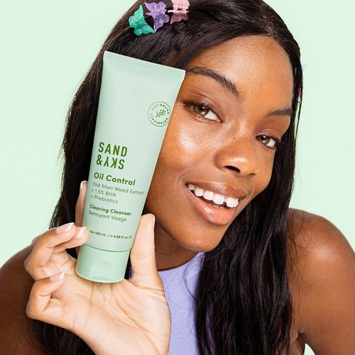 Sand & Sky Face Wash Acne Face Wash with Salicylic Acid - Oil Control Clearing Cleanser for Oily Skin, pH-Balanced Facial Cleanser with Prebiotics, Reduces Redness & Blemishes, Australian Skincare 4oz