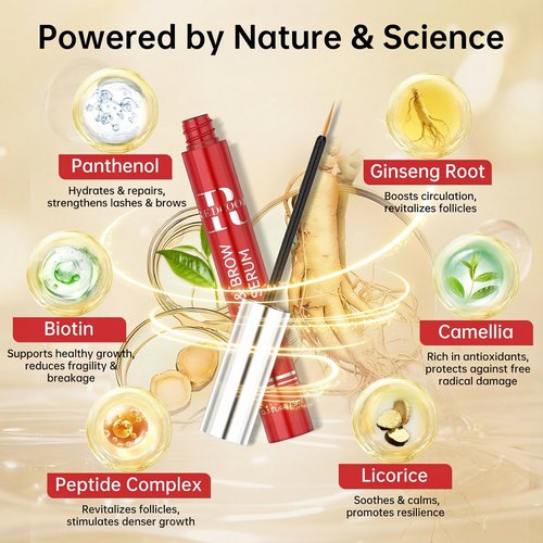 Redcool Lash Serum: Eyelash Growth Serum Gentle Natural Vegan Enhancing Treatment Nourishing Conditioning Formula for Longer Thicker Fuller Natural Lashes -3ml