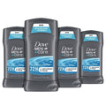 Dove Men+Care Antiperspirant Deodorant Stick 4 Count Clean Comfort 72-Hour Sweat & Odor Protection Antiperspirant for Men With 1/4 Moisturizing Cream 2.7 oz