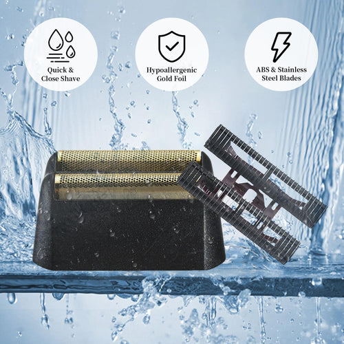 1 Pack Professional 5-Star Series Finale Shaver Replacement Foil & Shaving Bar Assembly Compatible with Wahl Shaver Models 7031-100,7043-100 Ultra Close Shaving Replacement Cartridges, Gold (Red)