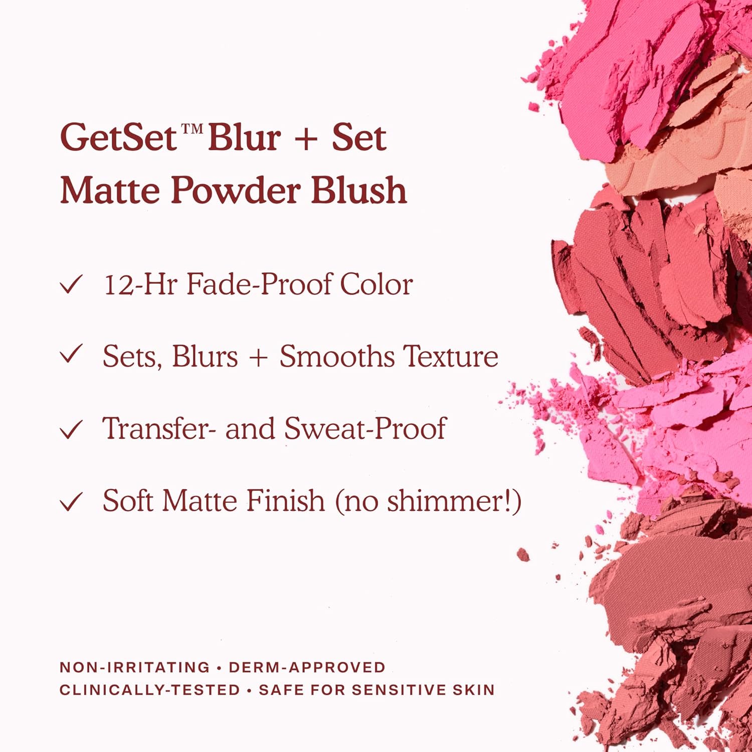 Tower 28 GetSet Matte Powder Blush - 12-Hour Smooth, Blurred Finish - Talc-Free, Sweat-Proof Makeup | Culver Crush (1.13 oz)