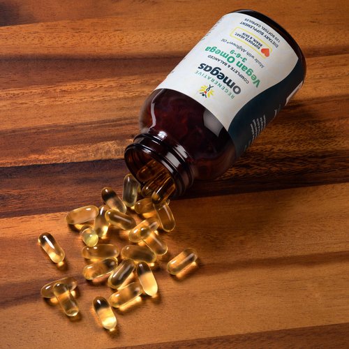 Ahiflower Oil 120 Softgels - Complete and Balanced Omega 3-6-9 Essential Fatty Acids - Plant Based No Fish Source of Vegan Healthy Fats